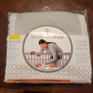 BreathableBaby Classic Light Grey Crib Liner